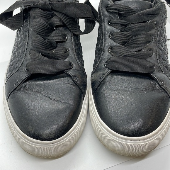 Tory Burch Perfect Black Quilted Marion Leather Sneaker Size 8.5M - Picture 8 of 11